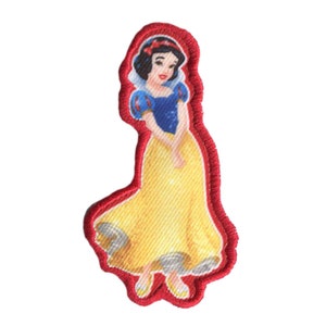 Disney Princesses Appliques Iron On Motifs Patches Ariel Cinderella Belle Snow White Aurora Rapunzel Brave Snow White 9cm x 5cm