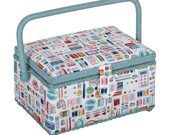 Caja de costura HobbyGift (M): Nociones de costura rectangular Almacenamiento de costura HGM\638