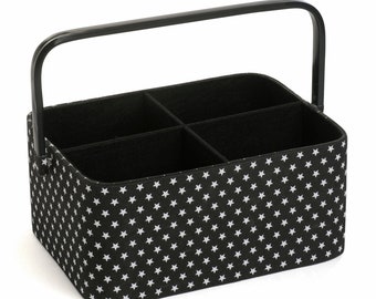 HobbyGift Medium Craft Organiser - Black Star Design - Crafts Sewing