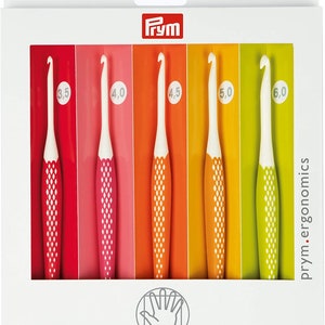 Soft Grip Aluminum Crochet Hook Set, 2-6mm