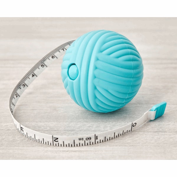 Saum versenkbare Band Maß Ball aus Wolle - blau - 60"/150cm - Geschenk Strumpf