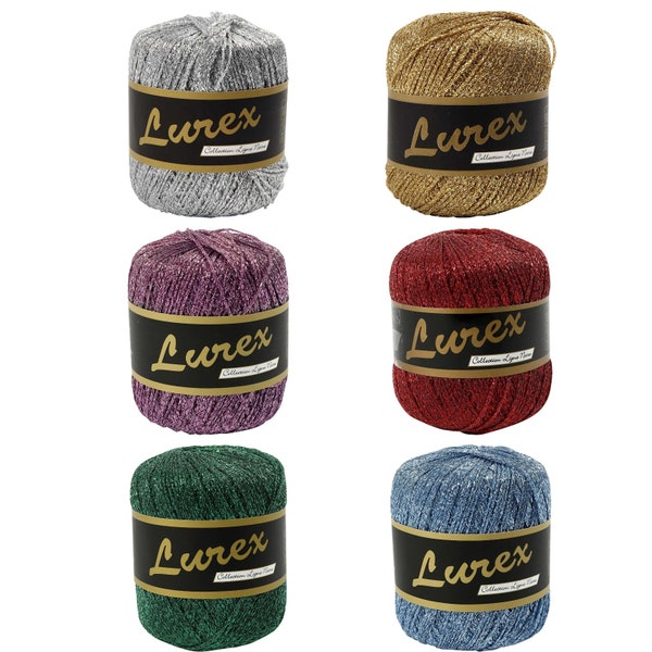 Laine lurex Creativ 160 m - Boules de 25 g - 100 % polyester - Tricot - Couture - Artisanat