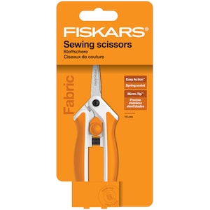 FISKARS Schere Easyaccess: 15 cm Micro-Spitze Softgrip Federunterstützt