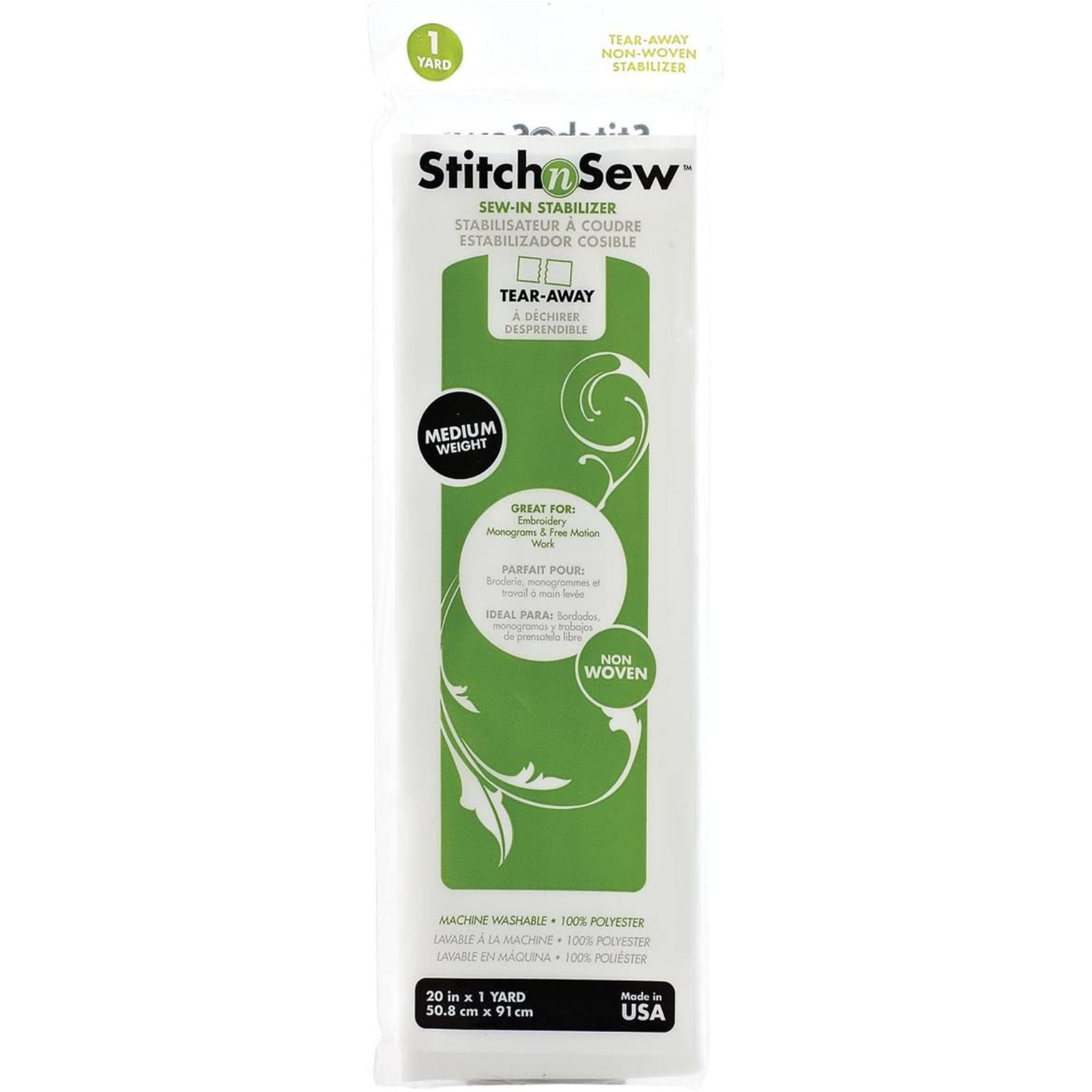 11+ Stitch N Sew Stitch N Sew Tear-away Stabilizer-20" X 1 Yard Pack - Etsy