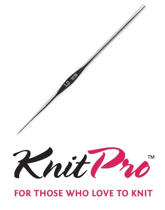 KnitPro Steel Crochet Hook Tool - Sizes 0.5mm - 1.75mm x 12cm or Choose A  Set of All 6 Sizes