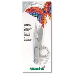 Madeira Thread Nippers - Professional Precision Cut 12CM / 4.8&quot; Silver - Sewing