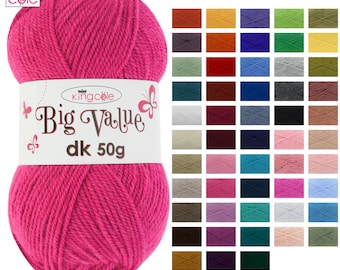 King Cole Big Value DK 50g Knitting Yarn