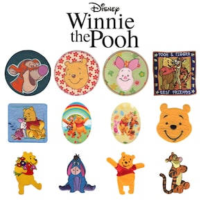 Iron on patches - WINNIE THE POOH WINNIE & PIGLET Disney - yellow -  6,3x5,7cm - Application Embroided badges