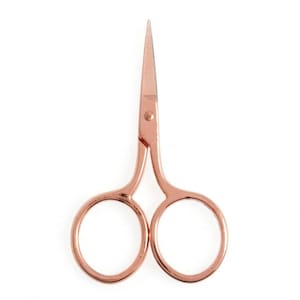 Fållkant Roséguldfärgad Brodersax för Klädsömnad - Mycket Vass - 6,35 cm / 2,5 tum