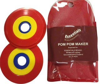 Whitecroft Essentials pomponmakerset - 3 maten-in-één - knutselen bobbels naaien