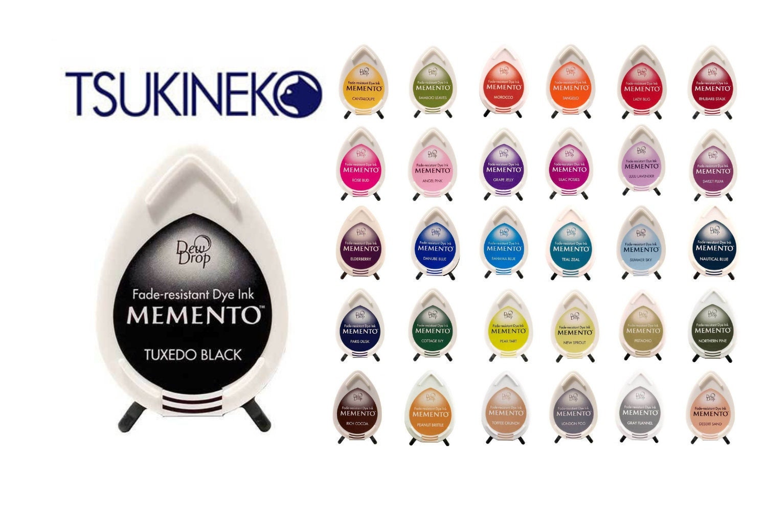 Tsukineko Memento Water-Based Ink Pad for Stamping - Angel Pink 