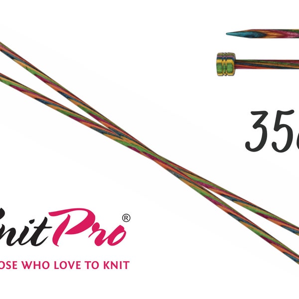 KnitPro Symfonie Wood Straight / Single Point Knitting Needles - 35cm Length