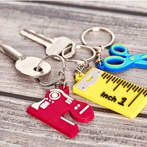 meekoo 15 Pieces Tape Measure Keychains Functional Mini Retractable  Measuring Tape Keychains With Slide Lock For Birthday Party Favors