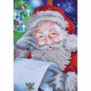 Santa Diamond Art Card Kit by Make Market® Christmas-Christmas Crafts 