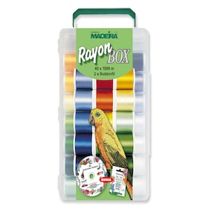Madeira Softbox - 40 x Rayon - 40 x 1,000m - 2 x Bobbinfil x 1,500m +Needles +CD