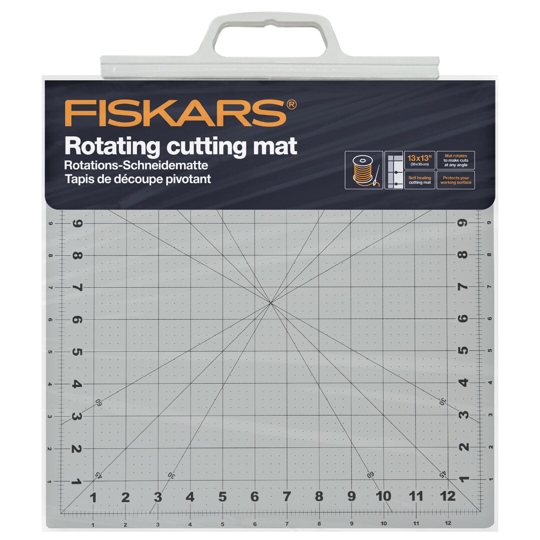 Fiskars Cutting Mat Rotating 13 X 13 Inch Selfhealing Cutting