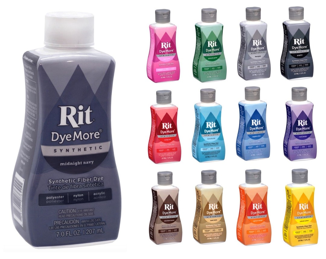 Rit Dyemore Advanced Liquid Dye for Synthetics Polyester Nylon Acrylic  Clothing 207ml 