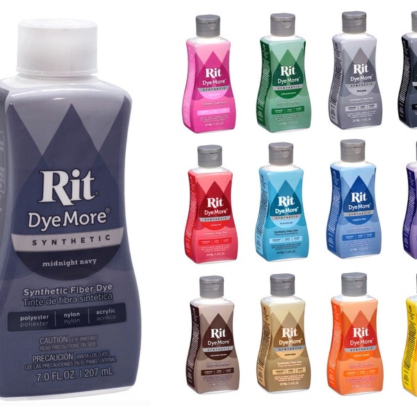 Rit DyeMore Advanced Liquid Dye Für Synthetik Polyester Nylon Acryl Kleidung 207ml