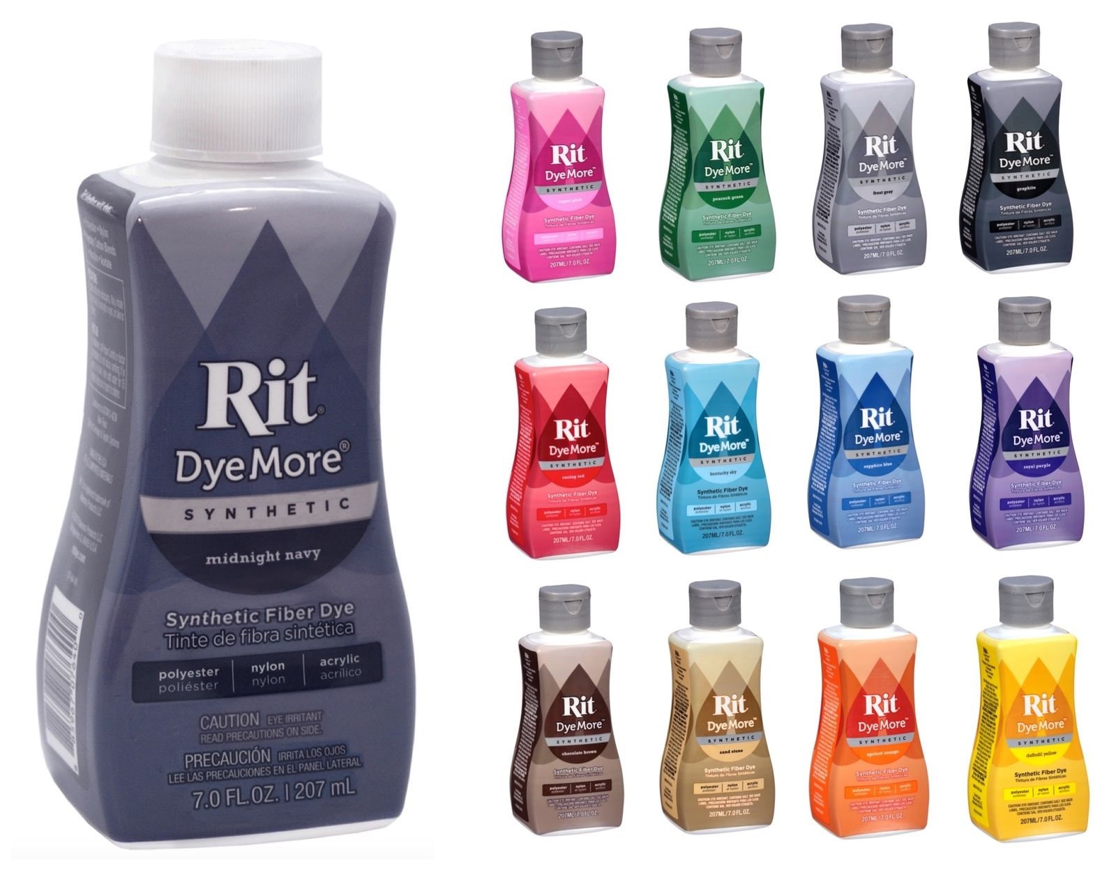 2P Rit DyeMore Advanced Liquid Graphite-Black Dye For Polyester, Acrylic,  Nylon