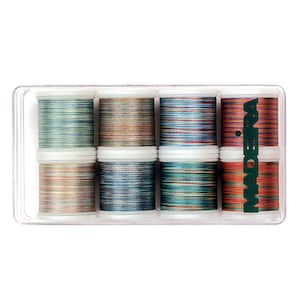 Madeira Gift Box - Polyneon - Multicolour - 8 x 200m Spools - Craft, Sewing, Quilting Knitting, Embroidery, Detailed Work