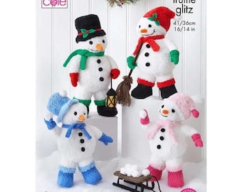 King Cole-patroon sneeuwpoppen gebreid met truffelglitter 9182