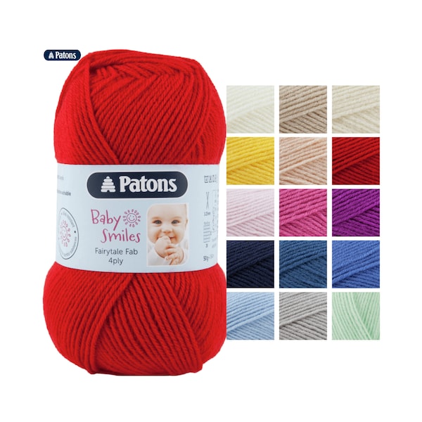 Patons Baby Smiles Fairytale Fab 4 Ply Wolle 50g - Strickgarn - Alle Farben