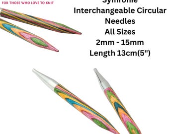 KnitPro Symfonie Interchangeable Needle Tips Wood Standard Length 3mm - 15mm