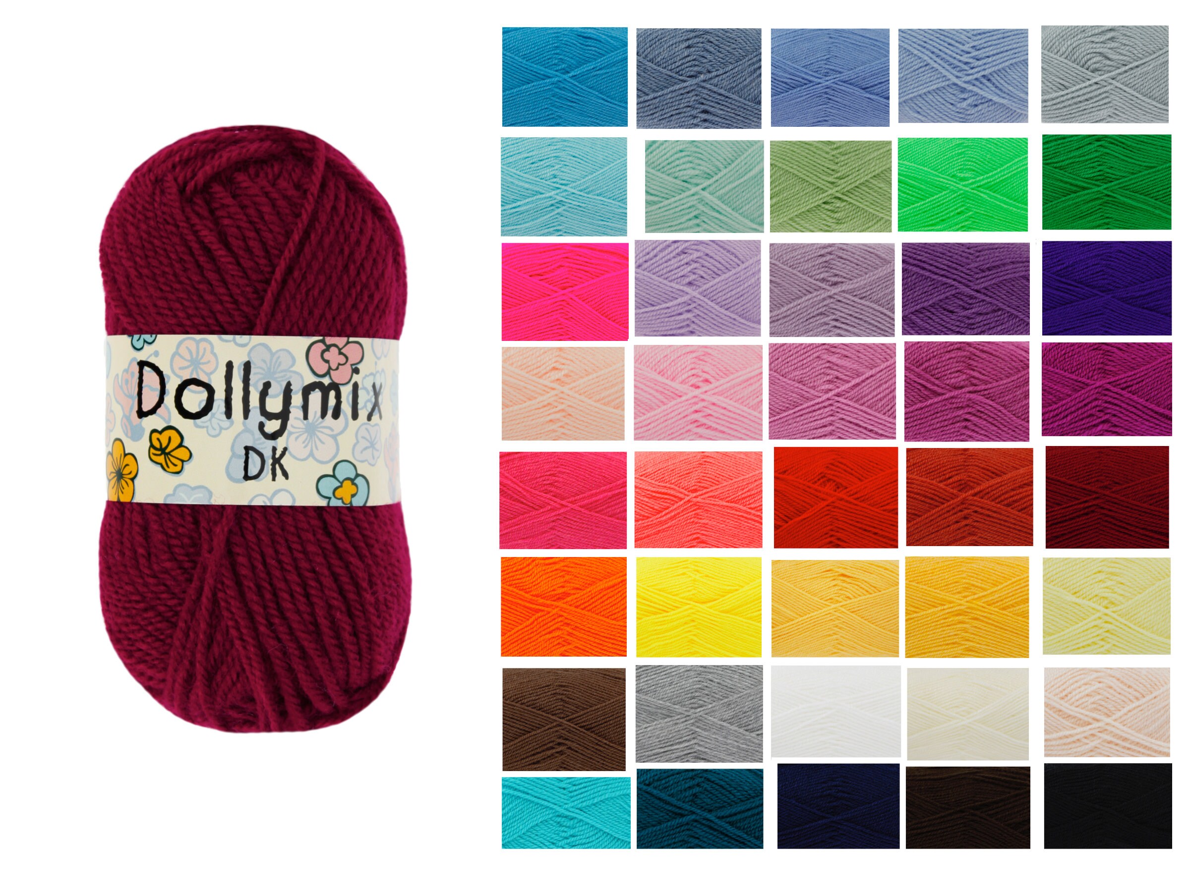 King Cole Dollymix DK 25g Knitting Yarn Double Knit - Toys Crochet - …