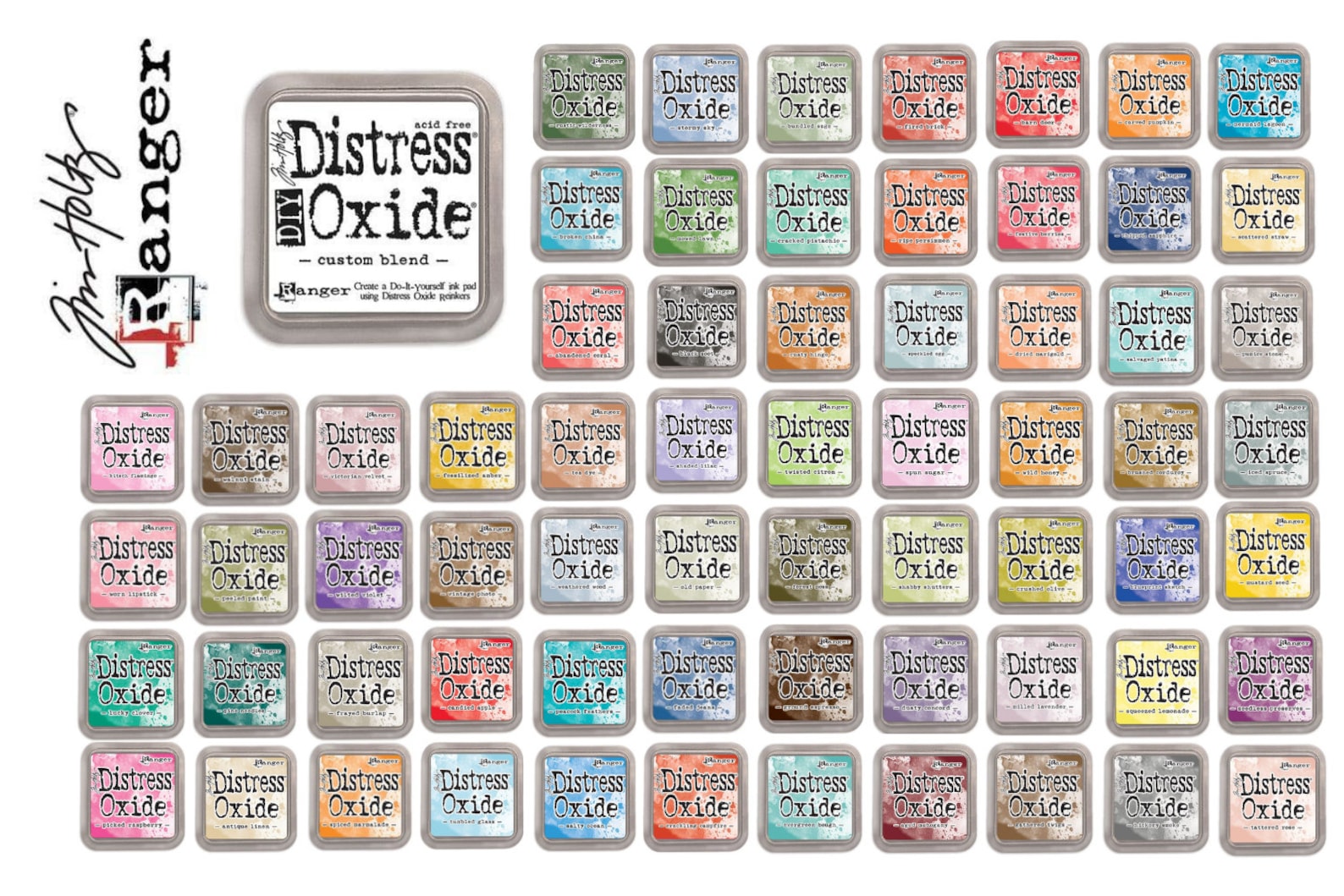 Encre Distress Oxide Ranger Tim Holtz Gathered Twigs - Effet Vieilli - Pour Scrapbooking Et Cartes