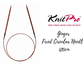 KnitPro Ginger Fixed Circular Needles 120cm Length - Sizes 2mm-12mm Knitting Needles