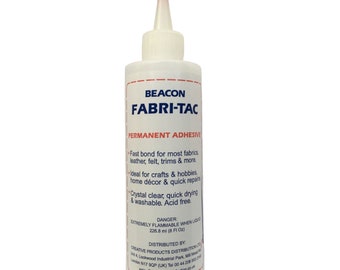 Beacon Fabri-Tac Permanent Fabric Adhesive - 8oz - Crafts - Leather - Felt