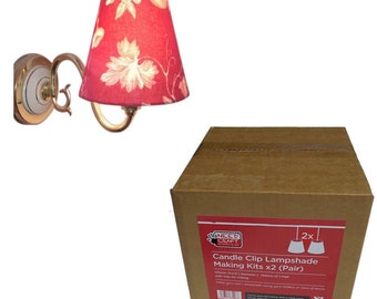 Kit d'abat-jour à clip pour bougie DIY - Paire incluse - Créez le vôtre - Artisanat fabriqué au Royaume-Uni