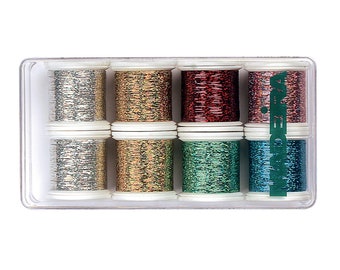 Scatola regalo Madeira - Metallico - Spectra - 8 x 100m - Bobine - Olografico - Lamina - Artigianato, Cucito, Quilting Maglia, Ricamo, Lavori dettagliati