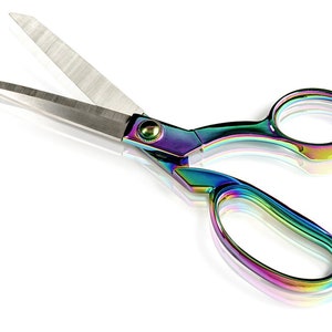 Tesoura de costura Hemline Rainbow - Muito afiada - 21 cm / 8,25" - Presente