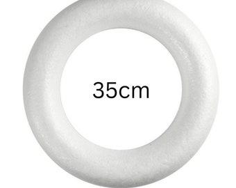 35 cm クラフターポリスチレン発泡スチロールフラットバックフェスティバルリングリースガーランドクリスマスデコレーションリース、アドベントリース、またはフローラルリース
