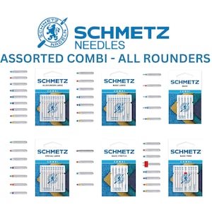 Assorted Combi - All Rounders Schmetz Sewing Machine Needles - Twin, Triple, Craft, Sewing, Quilting Knitting, Embroidery, Detailed Work