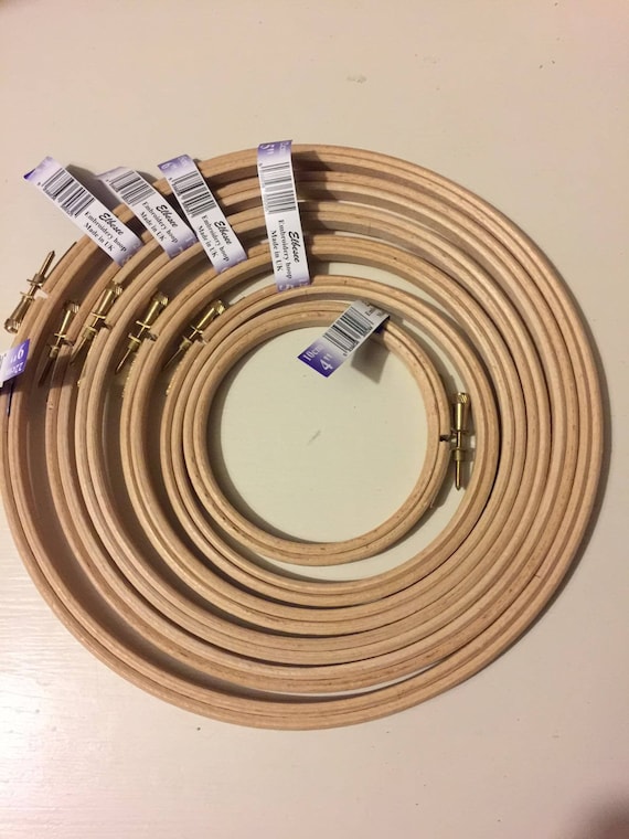 Elbesee Wooden Embroidery Ring Hoop 4/" to 12/" Cross Stitch Made in the UK