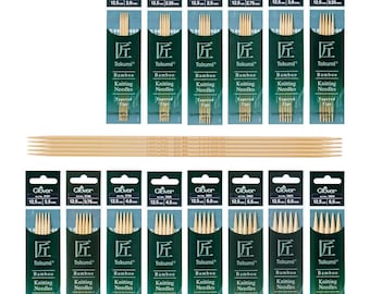 Clover breinaalden: naaldtak Takumi bamboe breigaren knutselen (5 stuks) Alle maten: 2 mm - 6,5 mm