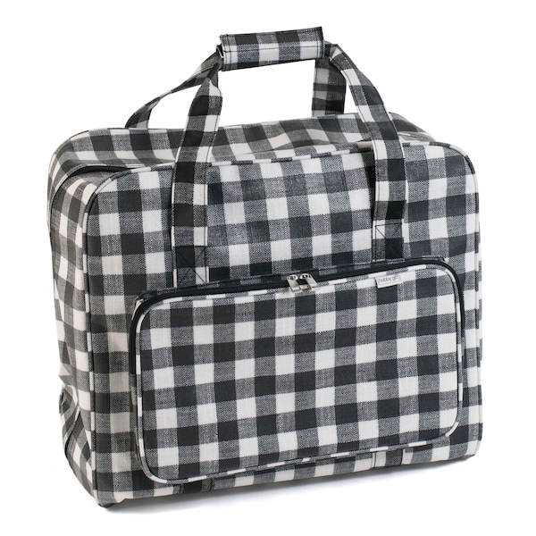 HobbyGift Sewing Machine Bag - PVC - Monochrome Gingham - Black and White Check - MR4660\622