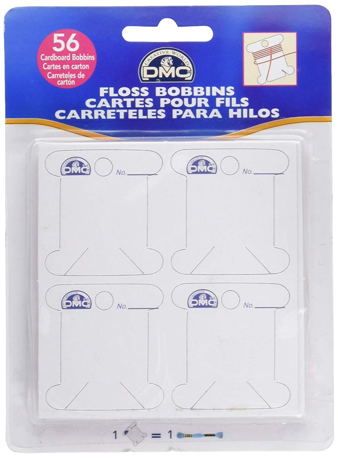 120 PCS Plastic Floss Bobbins Embroidery Thread Cards Cross Stitch