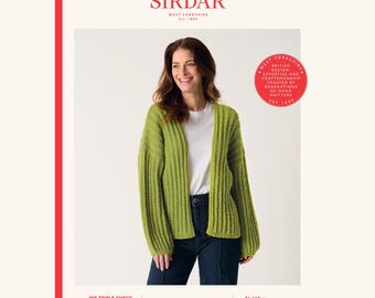 Sirdar Leaflet 10882 - F263 Cosy Days Cardigan DK ladies knitting
