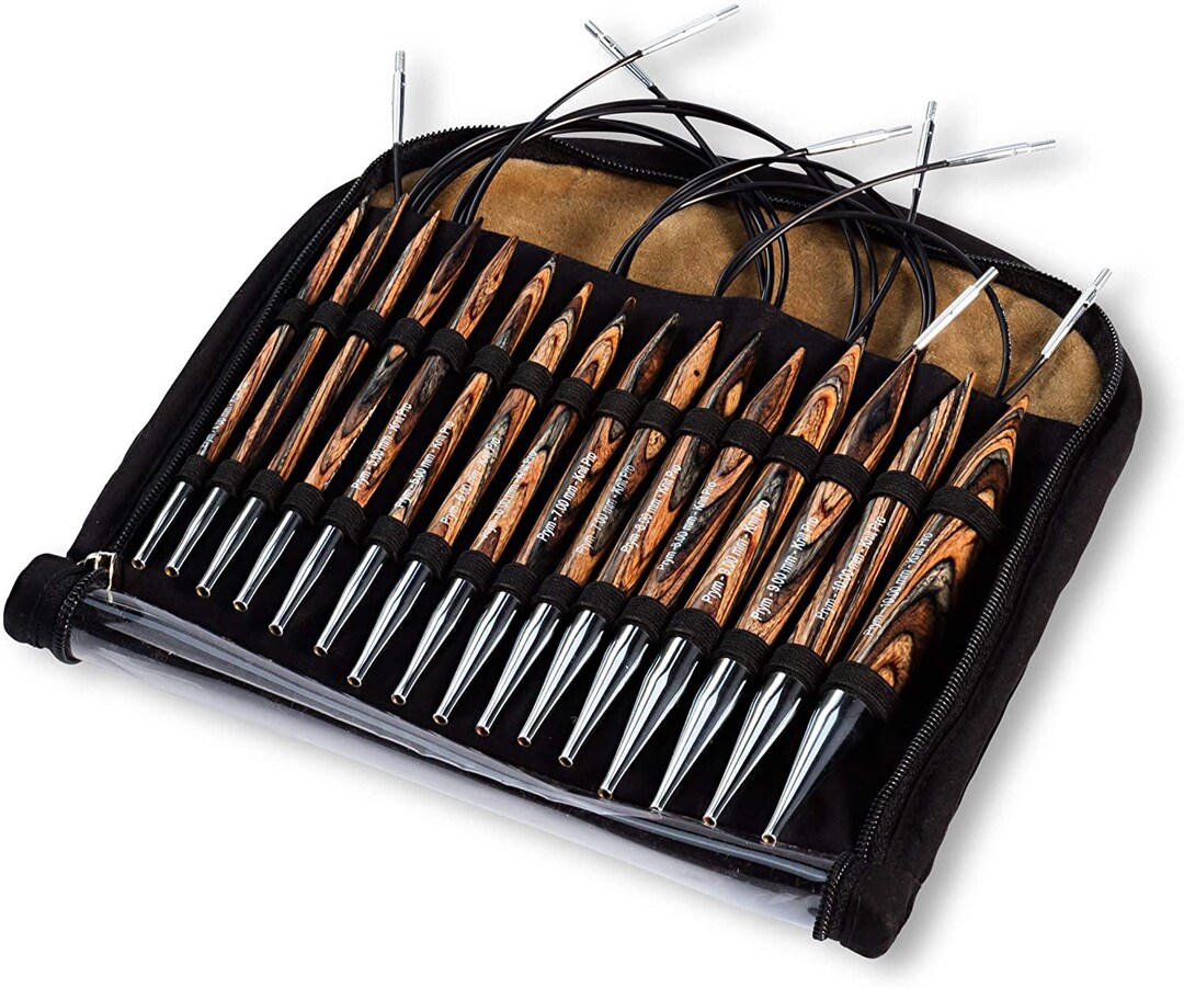 PRYM Circular Knitting Needles/pins Set NATURAL Includes Sizes 4mm to