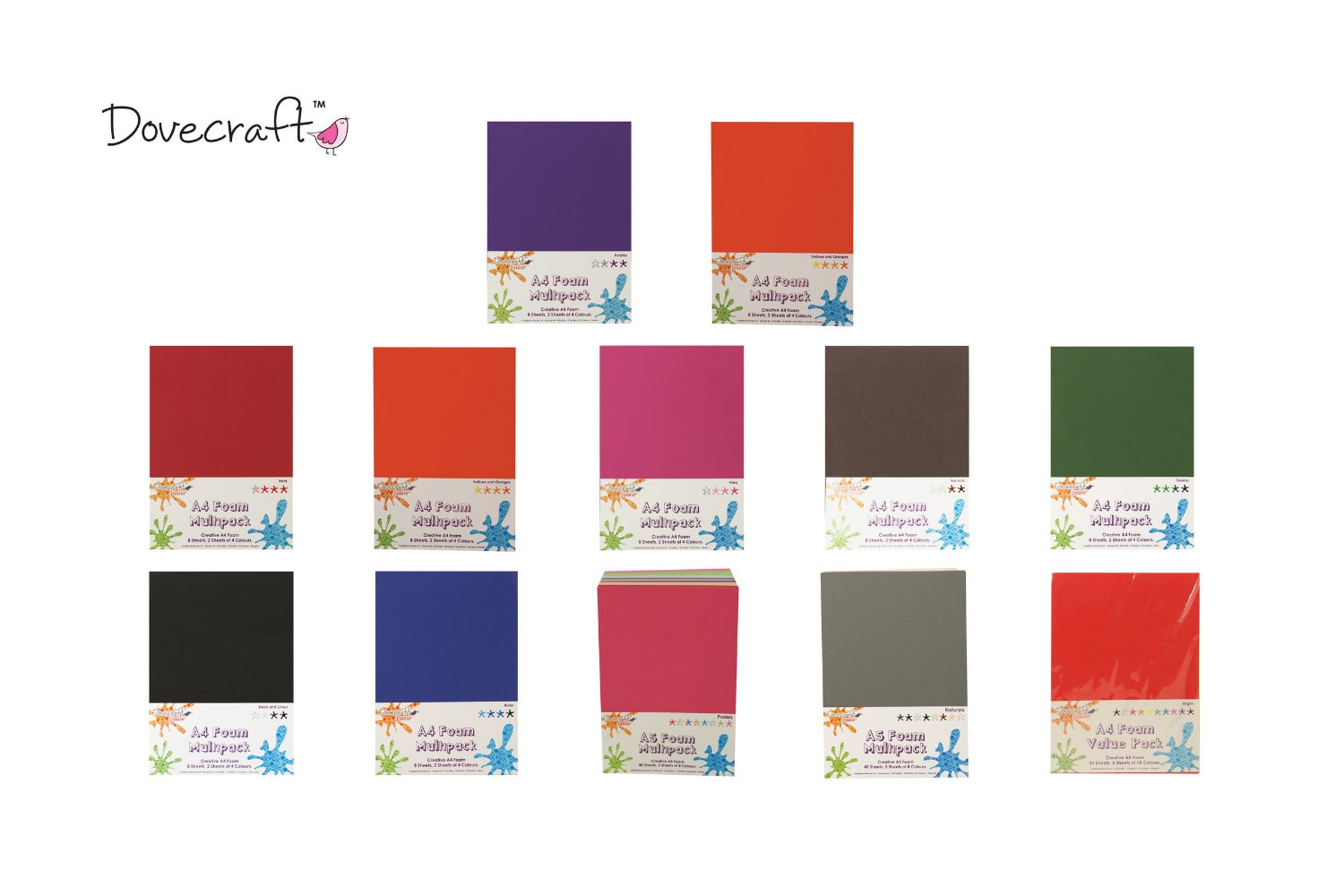 Dovecraft A4 Foam Sheet - various colours Dovecraft A4 Foam Sheet - various colours