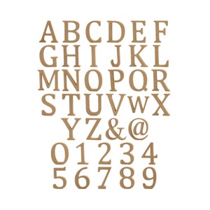 Letras de MDF de 13 cm de alto y 2 cm de grosor, letras del alfabeto y números, manualidades, decoración, letreros
