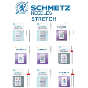 Stretch Schmetz Sewing Machine Needles - Stretch, Twin, Triple, Craft, Sewing, Quilting Knitting, Embroidery, Detailed Work