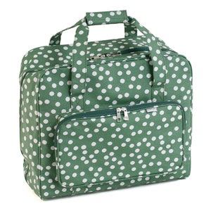 HobbyGift Sewing Machine Bag PVC Khaki Spot Green - Storage - Zip Pocket - Craft, sewing, quilting knitting, Embroidery & detailed work