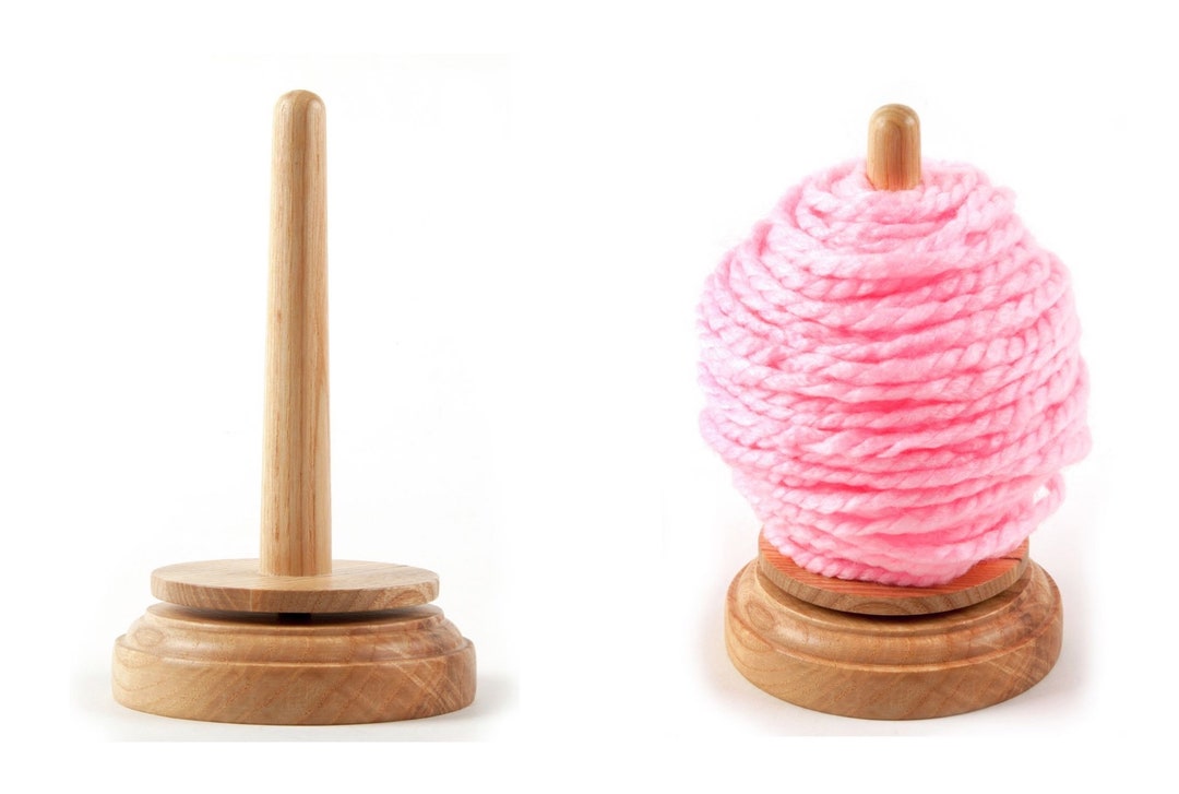 Trimits Classic Knit Wooden Spinning Yarn and Thread Holder Wool Winder