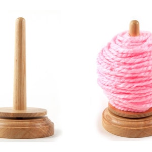 Trimits Classic Knit Wooden Spinning Yarn and Thread Holder Wool Winder Storage