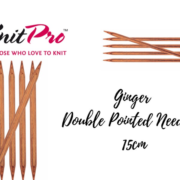 KnitPro Ginger Double Pointed Needles 15cm, 2mm-8mm