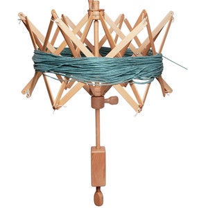 KnitPro Swift Skein Winder Wool Winder Natural Wood image 2